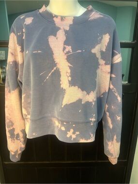 lululemon athletica Tie-Dye Crewneck Sweater in Blue & Pink